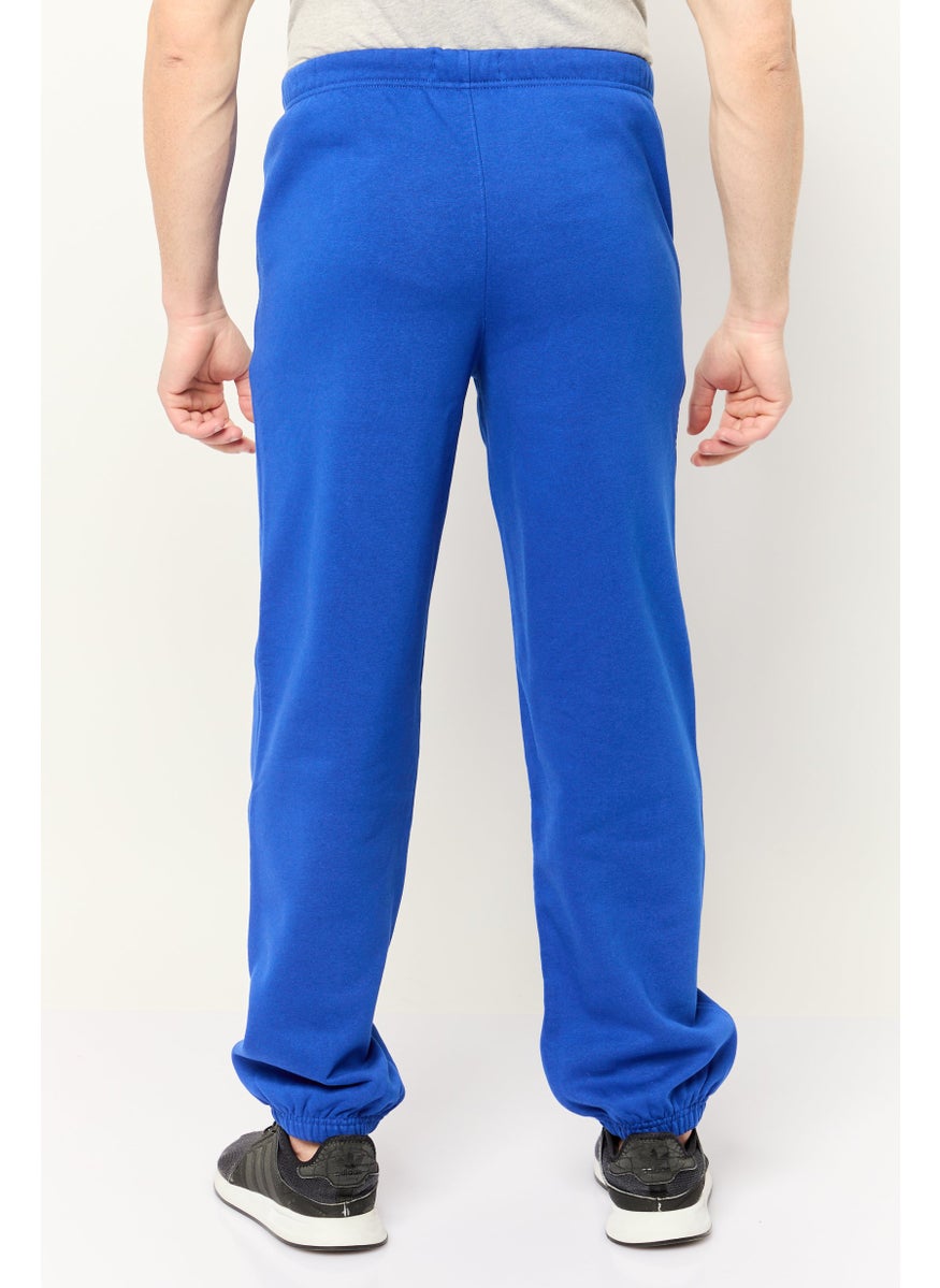 Men Regular Fit Brand Logo Sweatpants, Blue