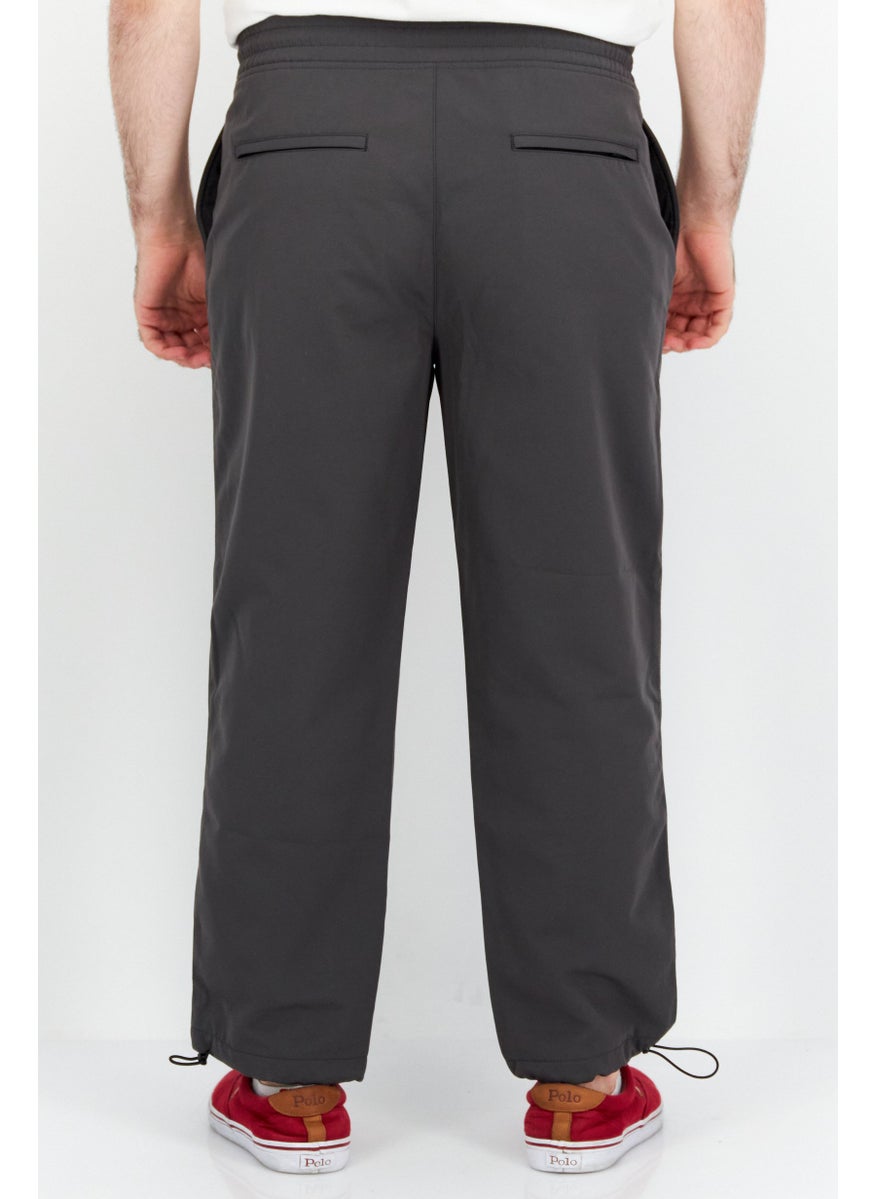 Men Regular Fit Solid Chino Pants, Grey