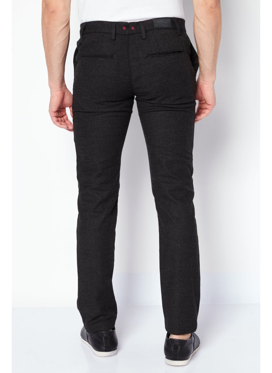 Men Tapered Solid Stretch Chino Pants, Navy