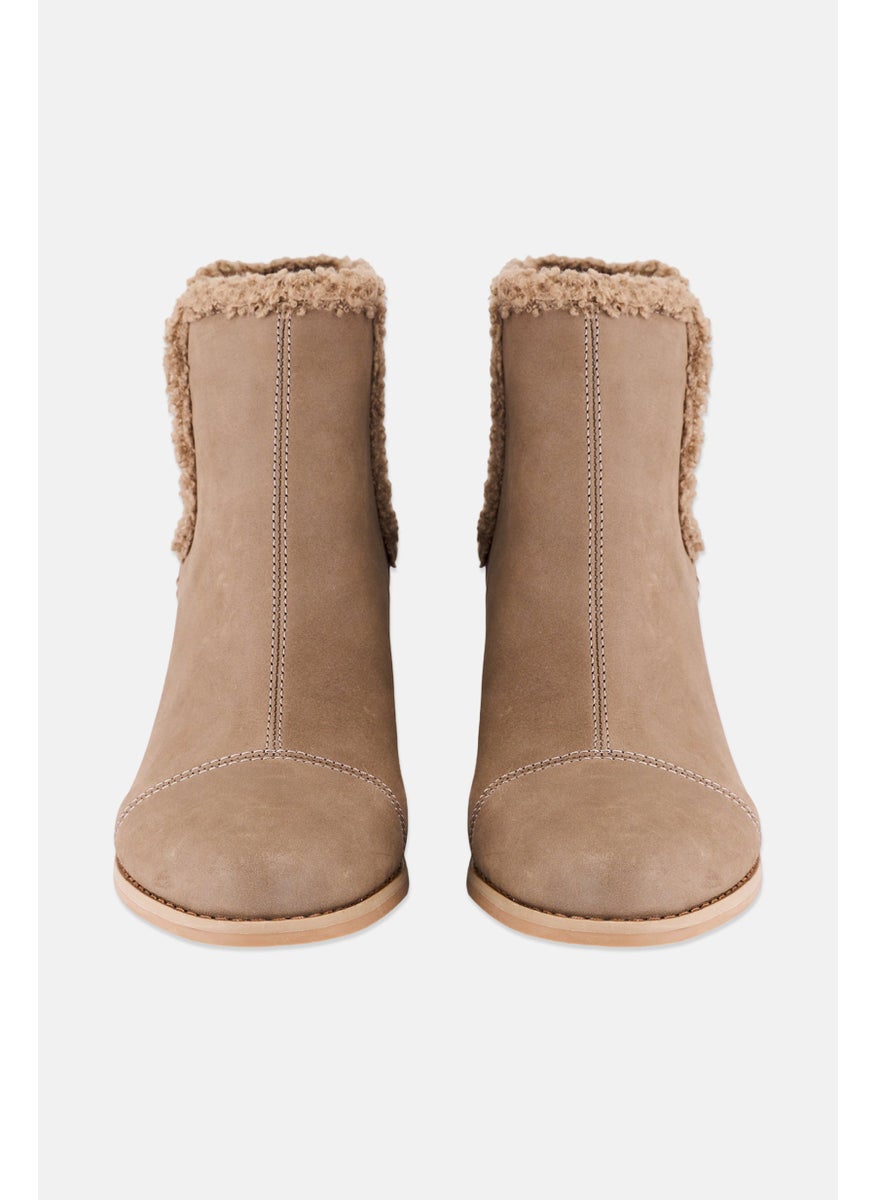 Women Everly Slip On Ankle Boots, Taupe