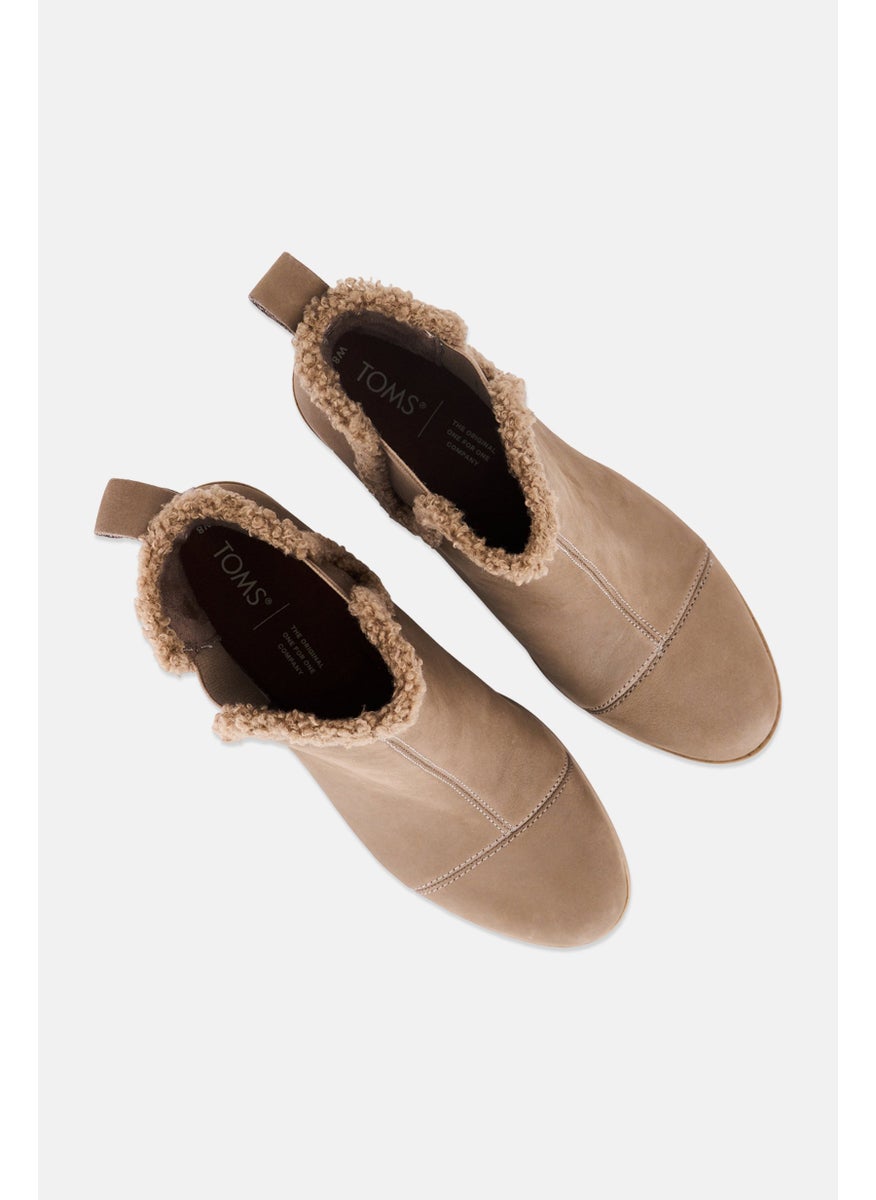 Women Everly Slip On Ankle Boots, Taupe