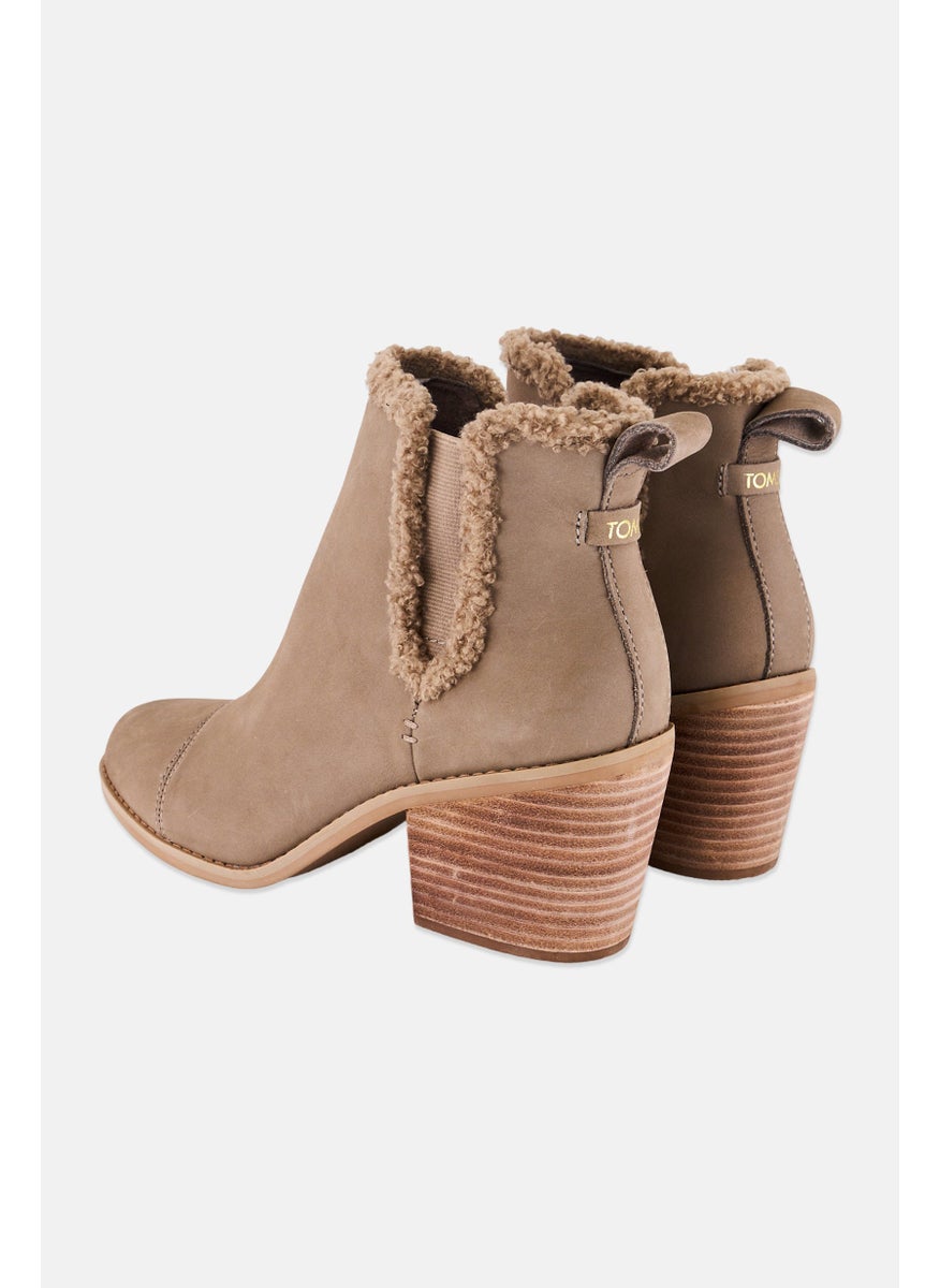 Women Everly Slip On Ankle Boots, Taupe