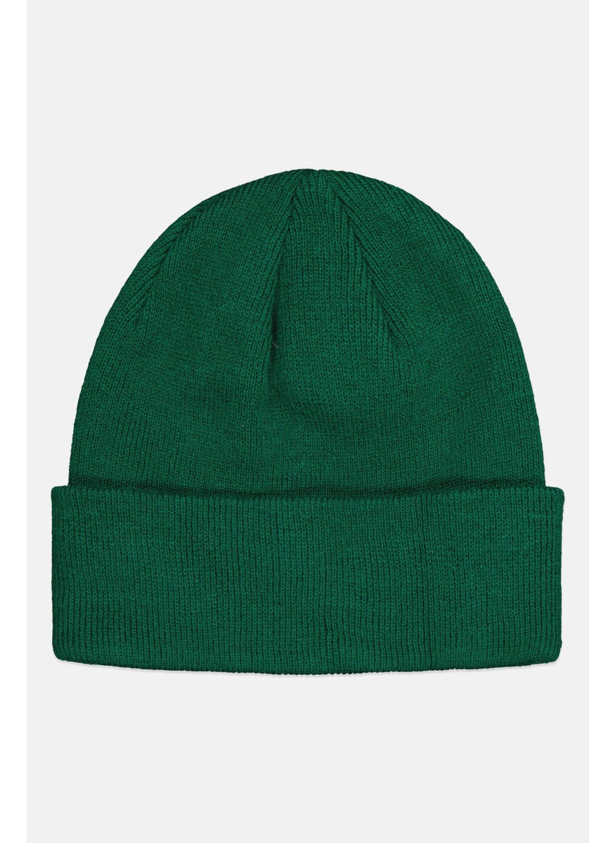 Men Brand Logo Beanie, Green