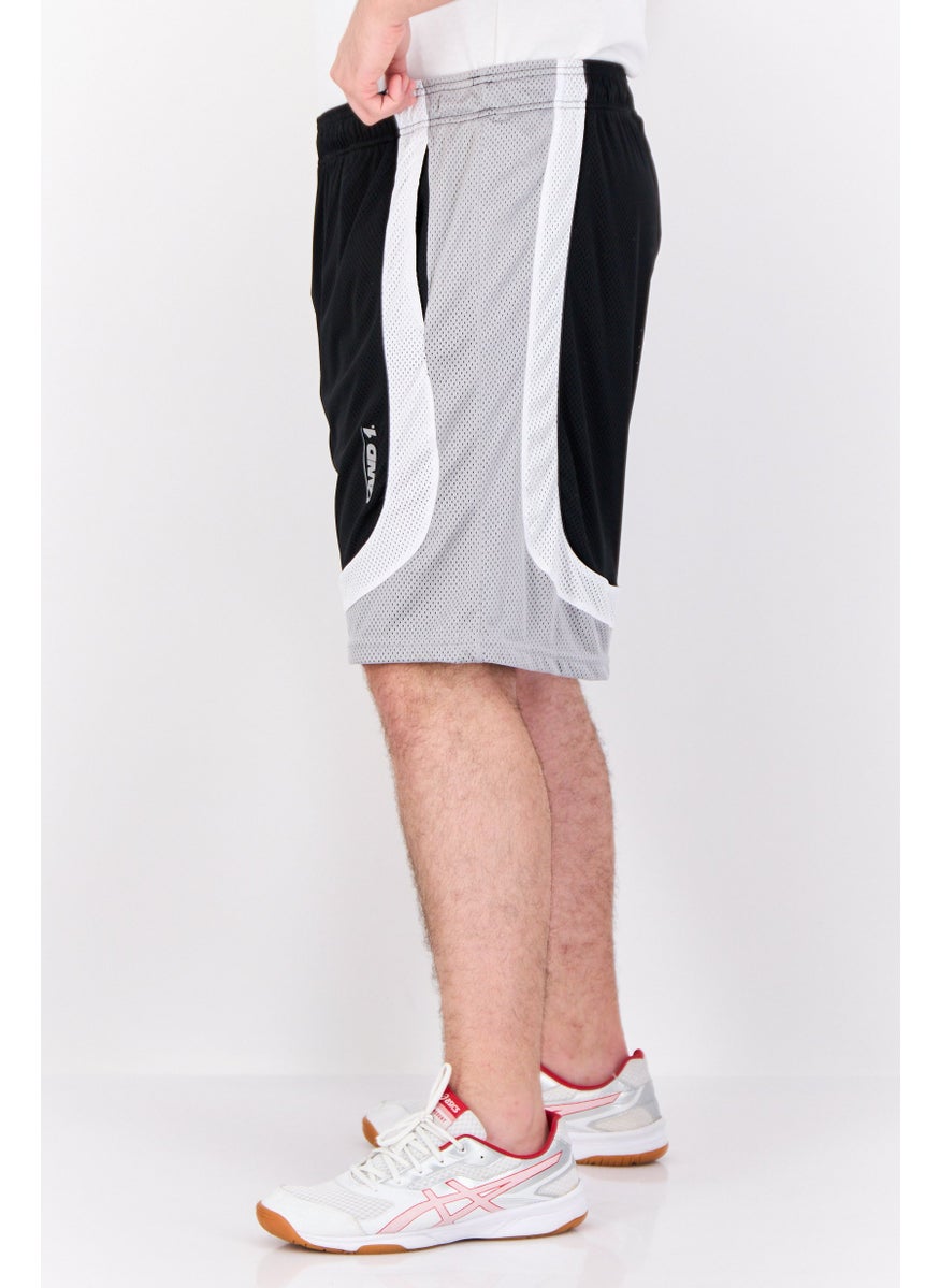 Men Sportswear Fit Triple Double Basketball Short, Black