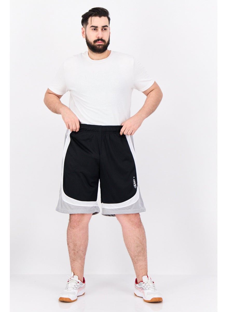 Men Sportswear Fit Triple Double Basketball Short, Black