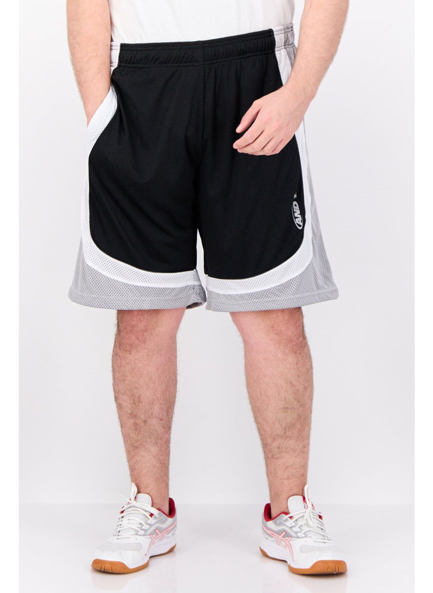 Men Sportswear Fit Triple Double Basketball Short, Black