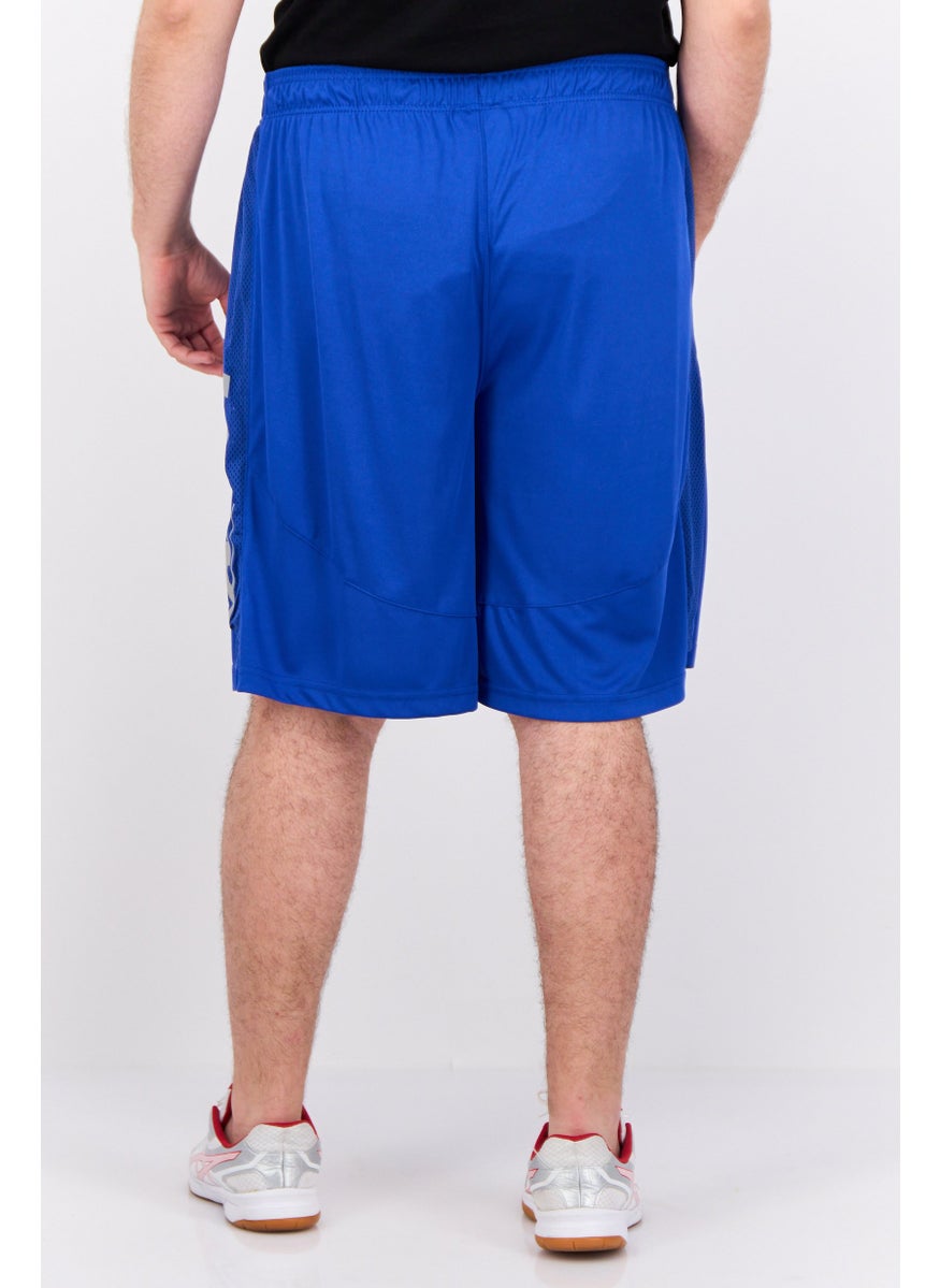 Men Sportswear Fit Drawstring Basketball Short, Royal Blue
