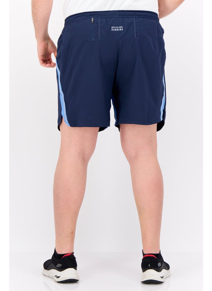 Men Sportswear Fit 7 Inseam Running Shorts, Navy