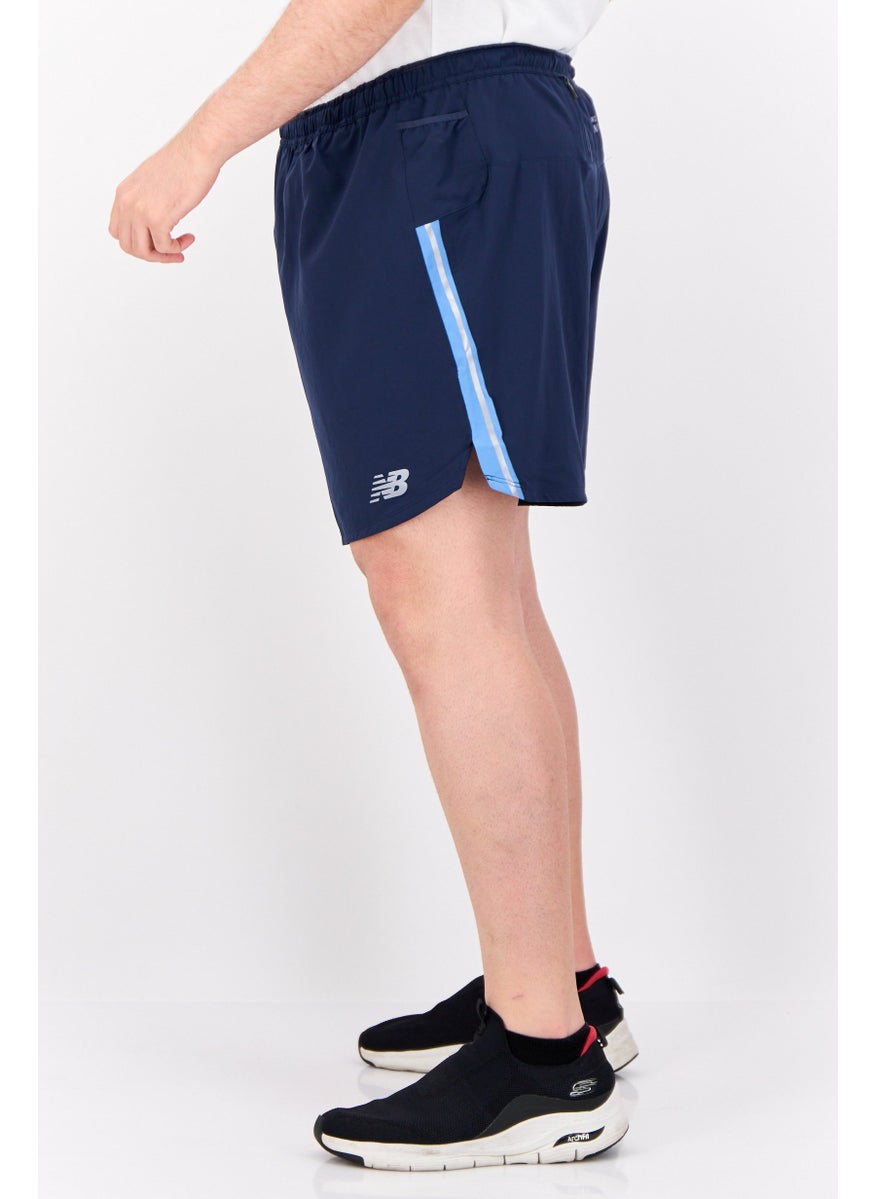 Men Sportswear Fit 7 Inseam Running Shorts, Navy