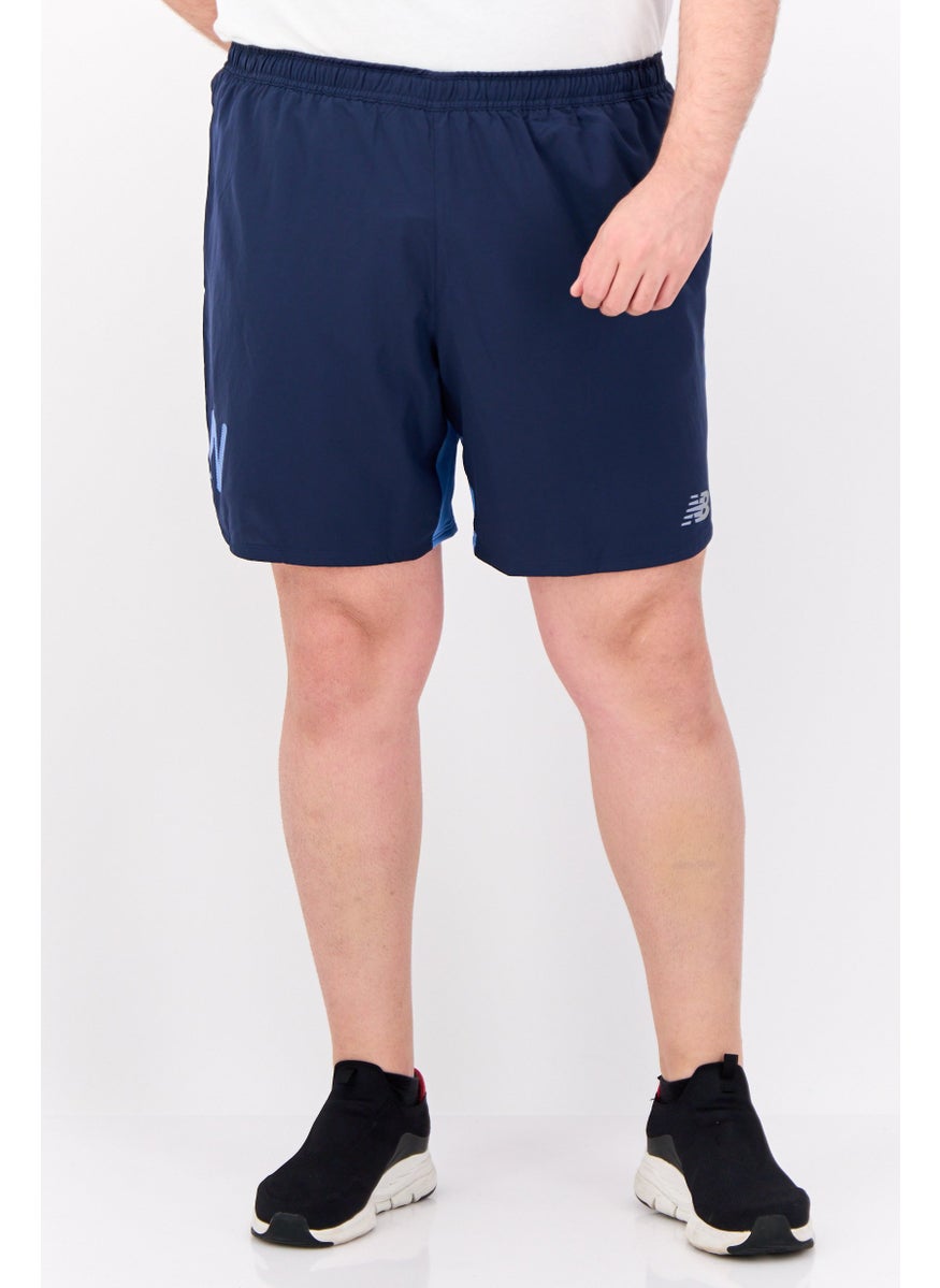 Men Sportswear Fit 7 Inseam Running Shorts, Navy