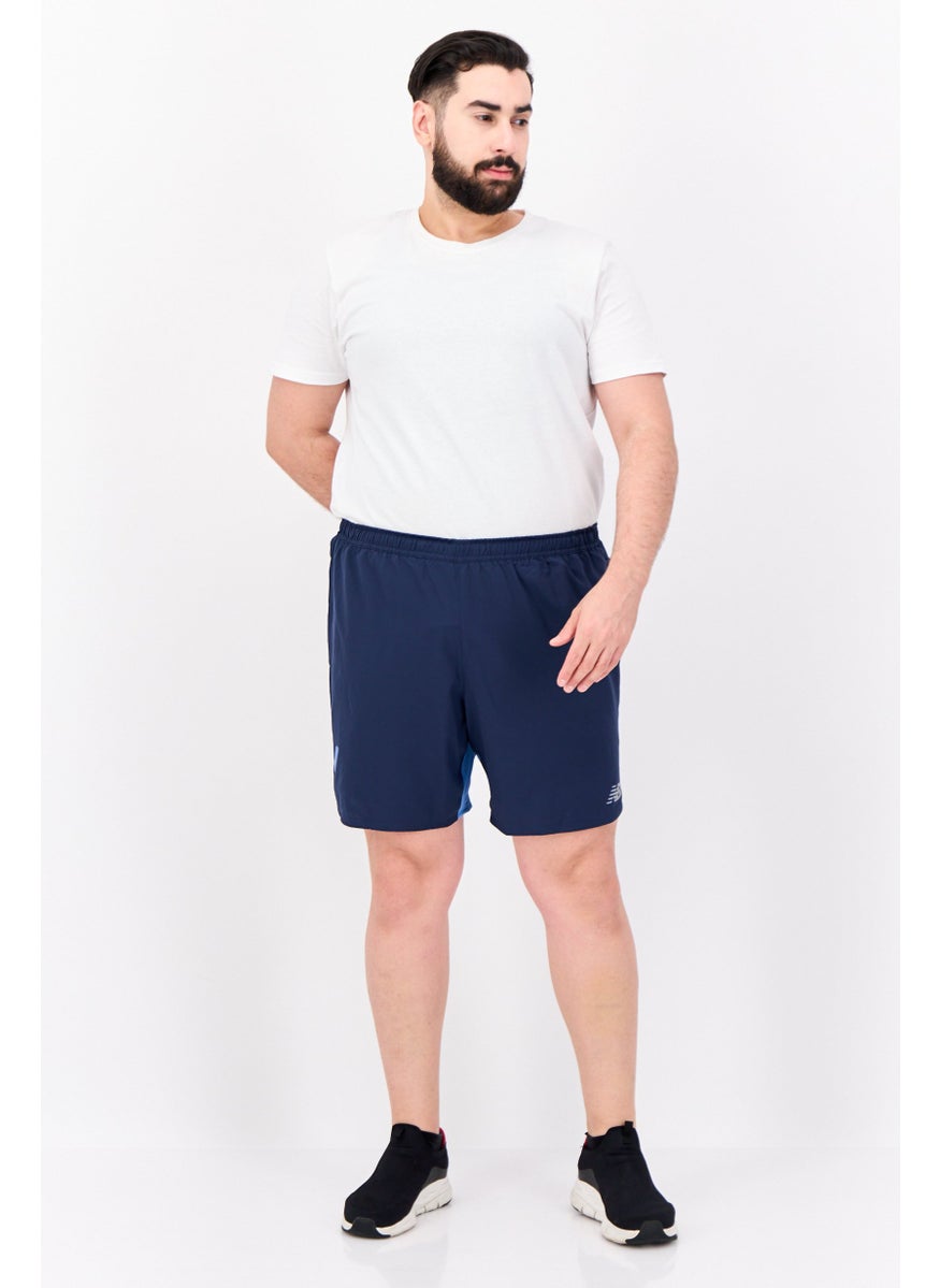 Men Sportswear Fit 7 Inseam Running Shorts, Navy