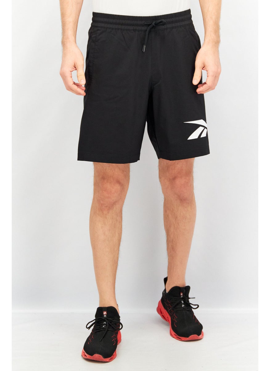 Men Sportswear Fit Drawstring Short, Black
