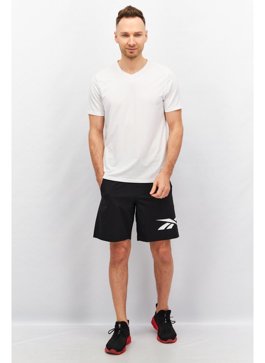 Men Sportswear Fit Drawstring Short, Black