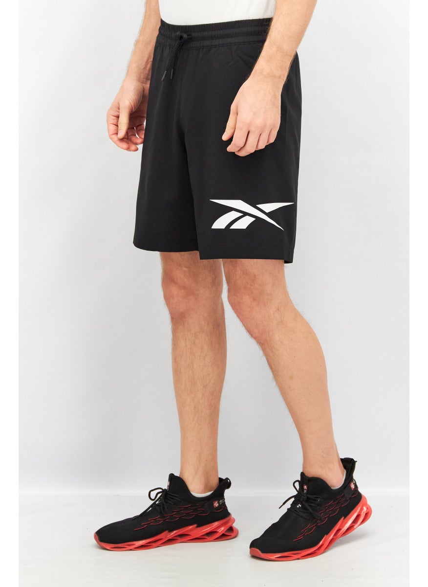 Men Sportswear Fit Drawstring Short, Black