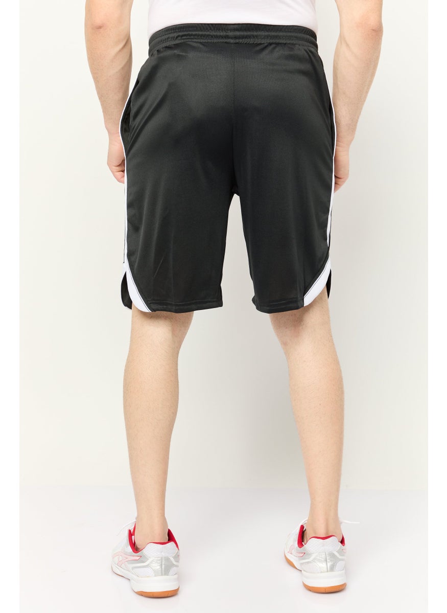 Men Sportswear Fit Brand Logo Training Short, Black