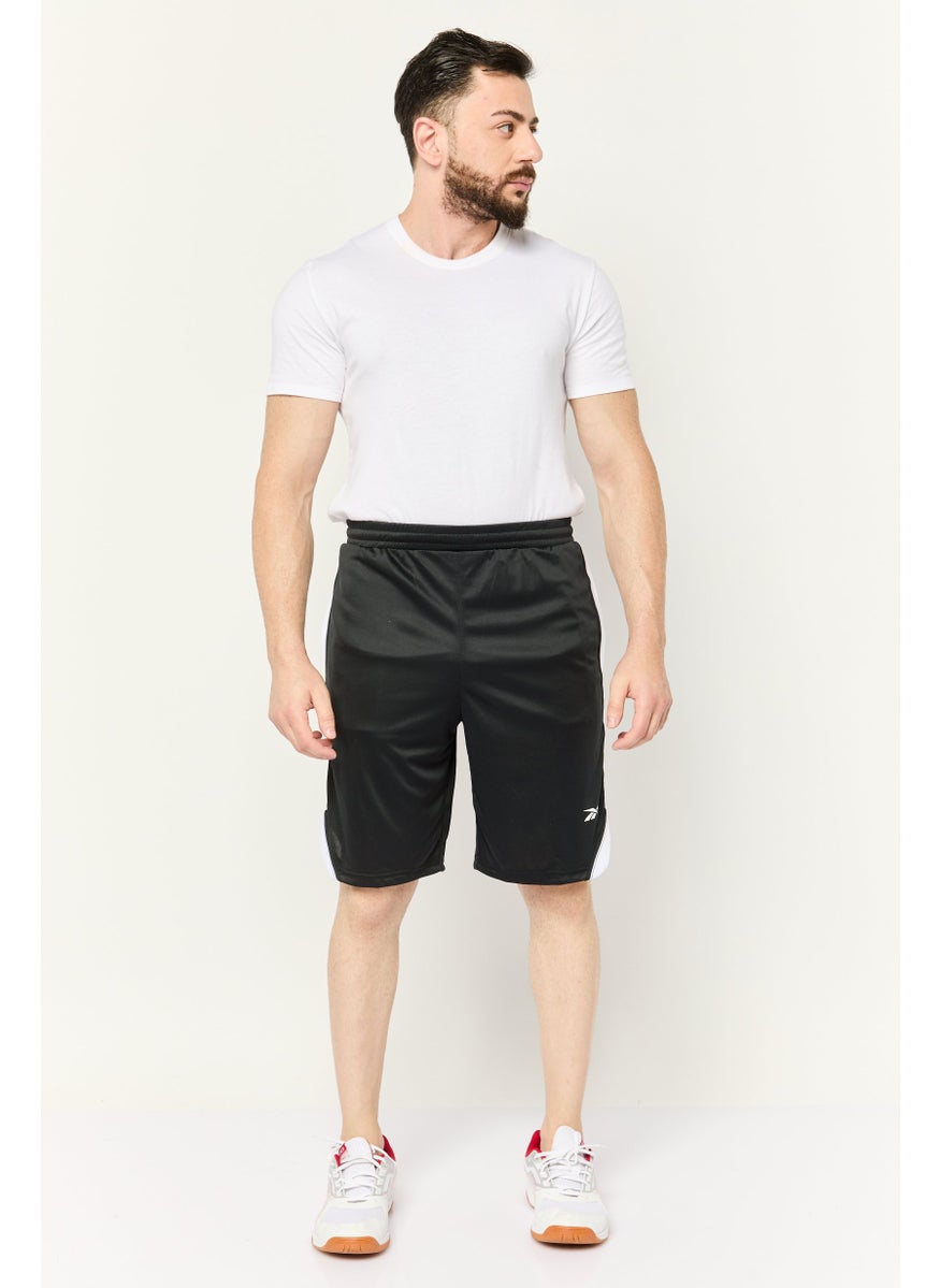 Men Sportswear Fit Brand Logo Training Short, Black
