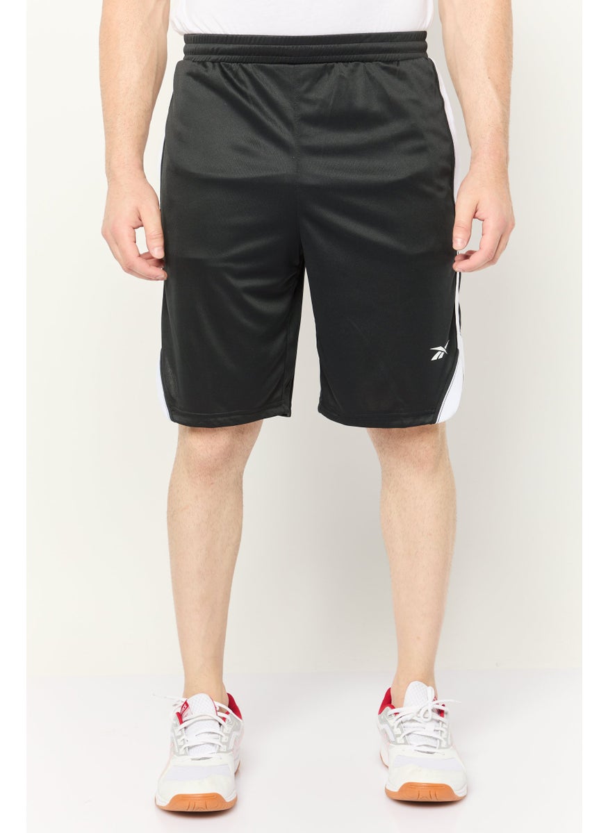 Men Sportswear Fit Brand Logo Training Short, Black