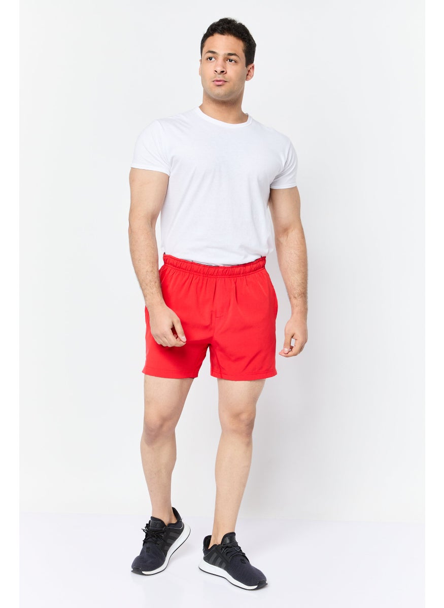 Men 5 Inseam Sportswear Fit Training Shorts, Red