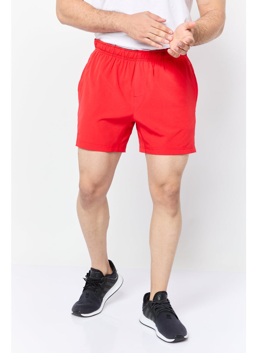 Men 5 Inseam Sportswear Fit Training Shorts, Red