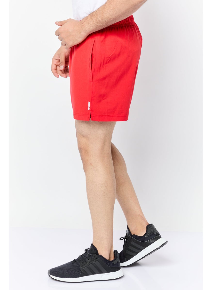 Men 5 Inseam Sportswear Fit Training Shorts, Red