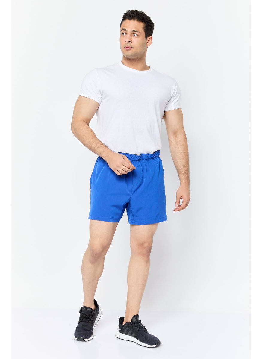 Men 5 Inseam Sportswear Fit Training Shorts, Blue
