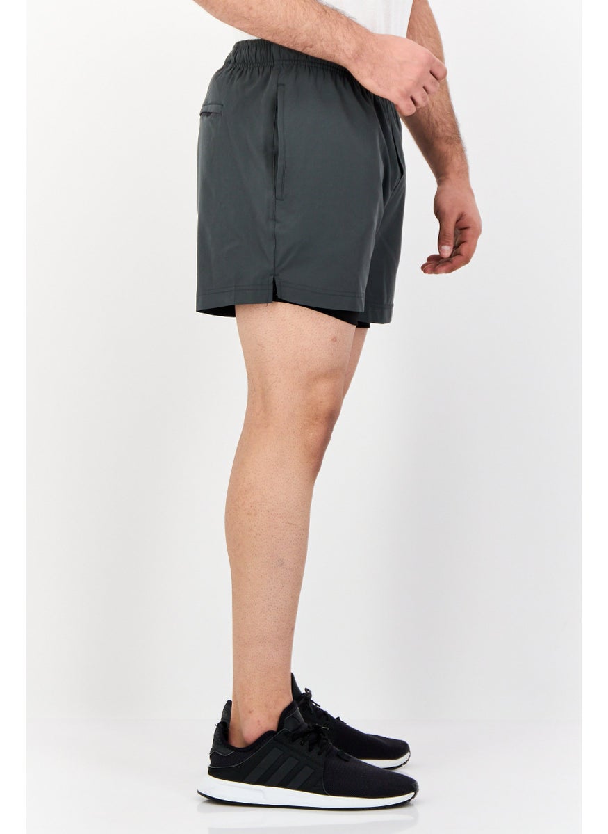 Men 5 Inseam Sportswear Fit Outdoor Shorts, Dark Grey
