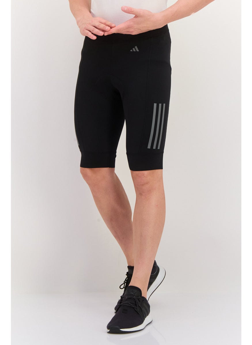 Men Sportswear Fit Padded Cycling Shorts, Black