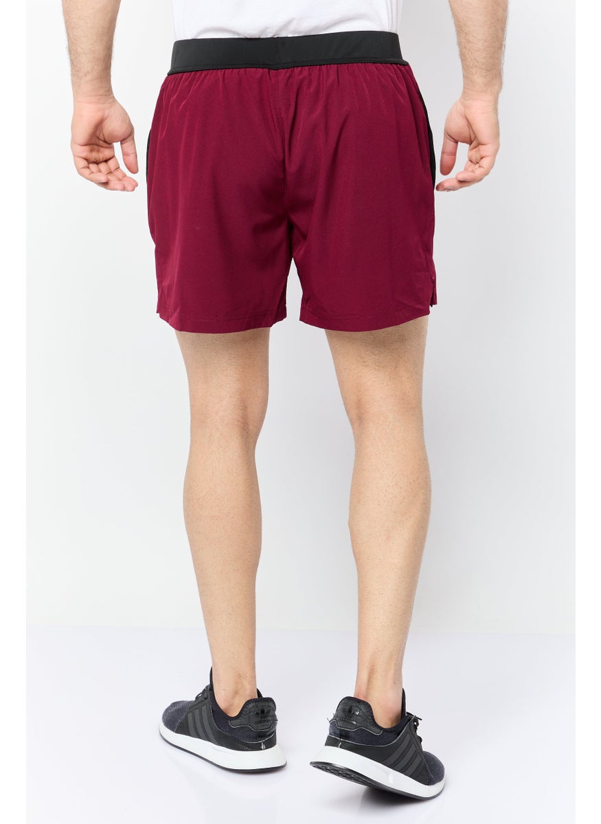 Men 5 Inseam Sportswear Fit Training Shorts, Maroon