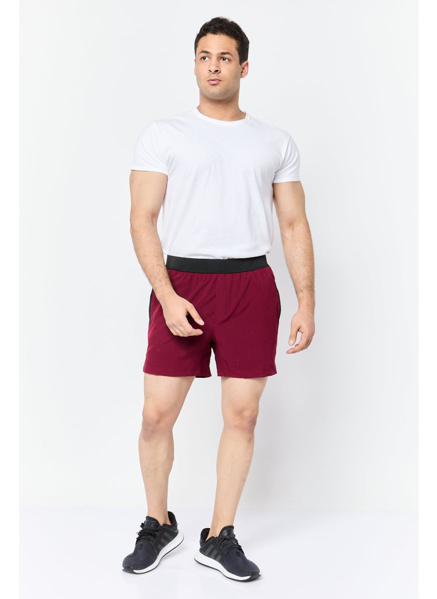 Men 5 Inseam Sportswear Fit Training Shorts, Maroon
