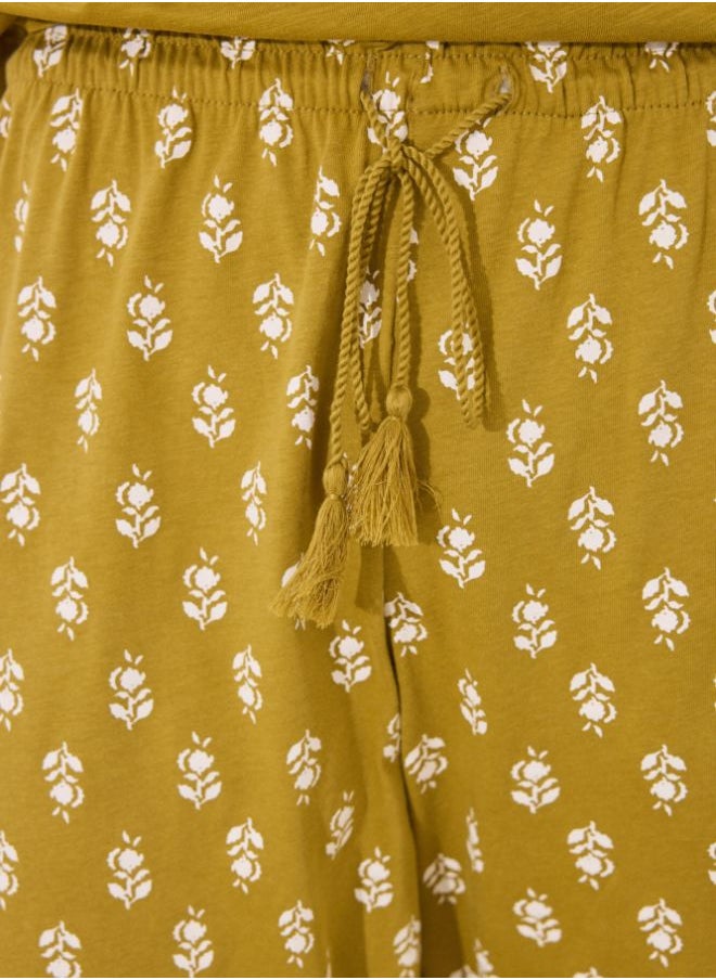 Long carrot trouser 100% cotton stamps