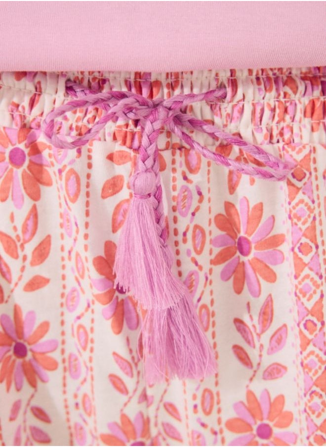 Long trouser 100% cotton flowers