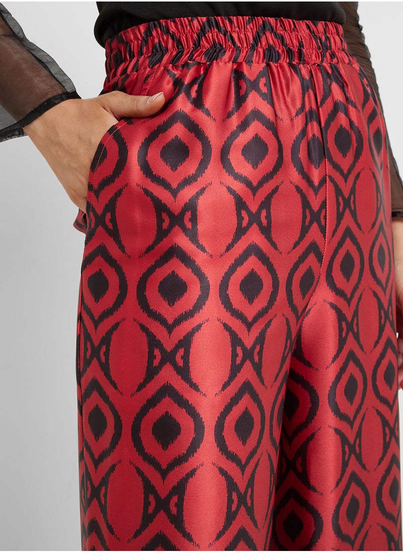 WOVEN WOMEN SATIN PANTS