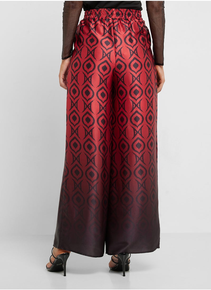 WOVEN WOMEN SATIN PANTS