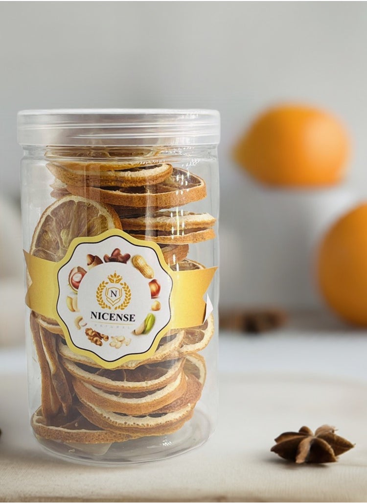 Premium Dried Orange 100g Jar - Naturally Sun-Dried Mandarin Orange Slices for Snacking, Baking, Juices, Crafts, and Home Decor | Nicense