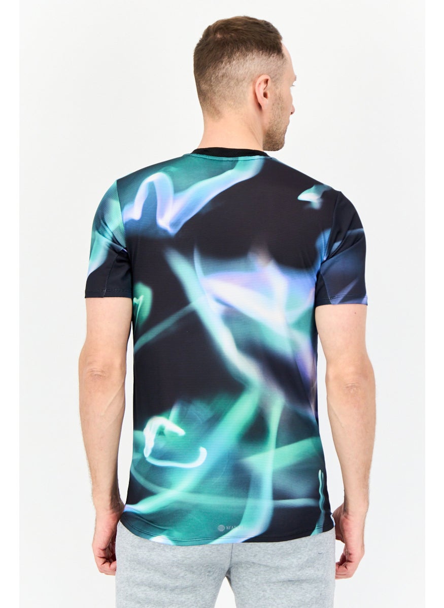 Men Sportswear Fit Short Sleeve Training T-shirt, Multicolor