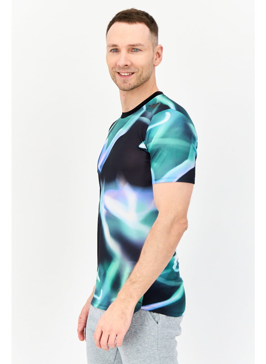 Men Sportswear Fit Short Sleeve Training T-shirt, Multicolor