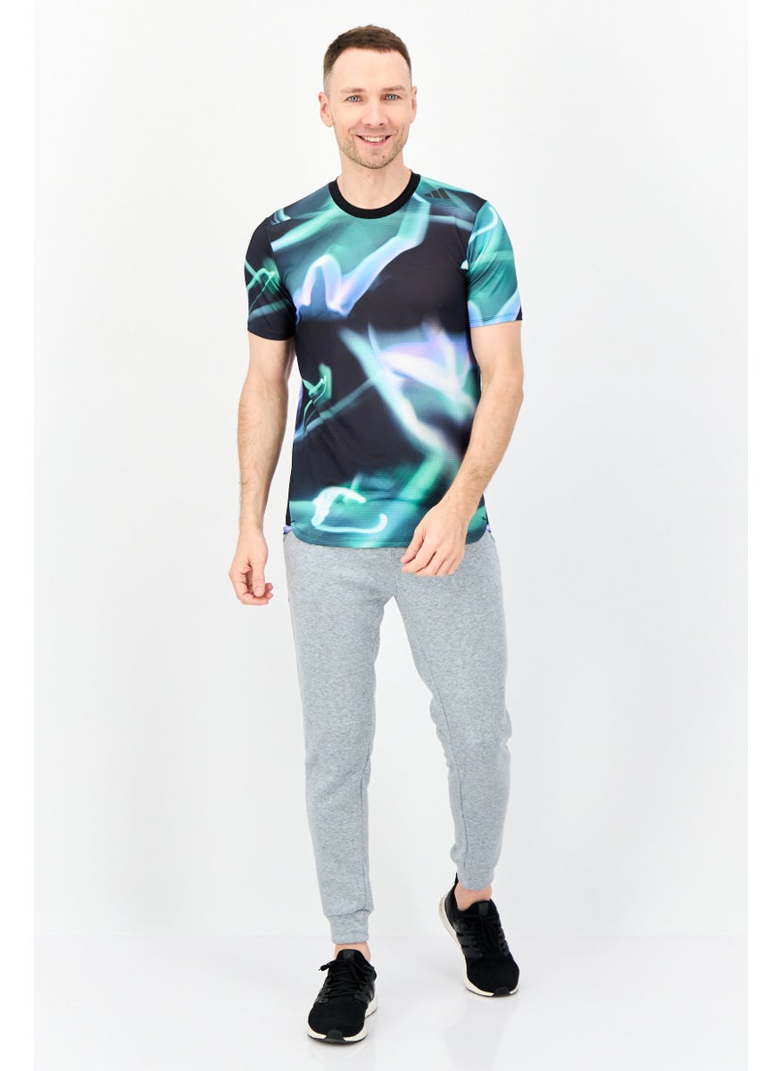 Men Sportswear Fit Short Sleeve Training T-shirt, Multicolor