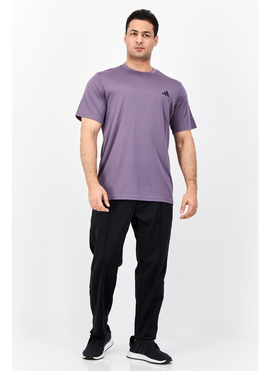 Men Sportswear Fit Short Sleeves Training T-Shirt, Purple