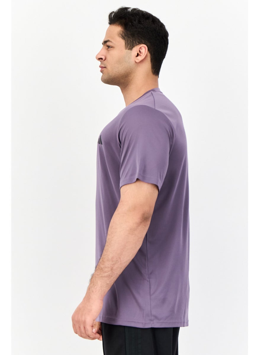 Men Sportswear Fit Short Sleeves Training T-Shirt, Purple