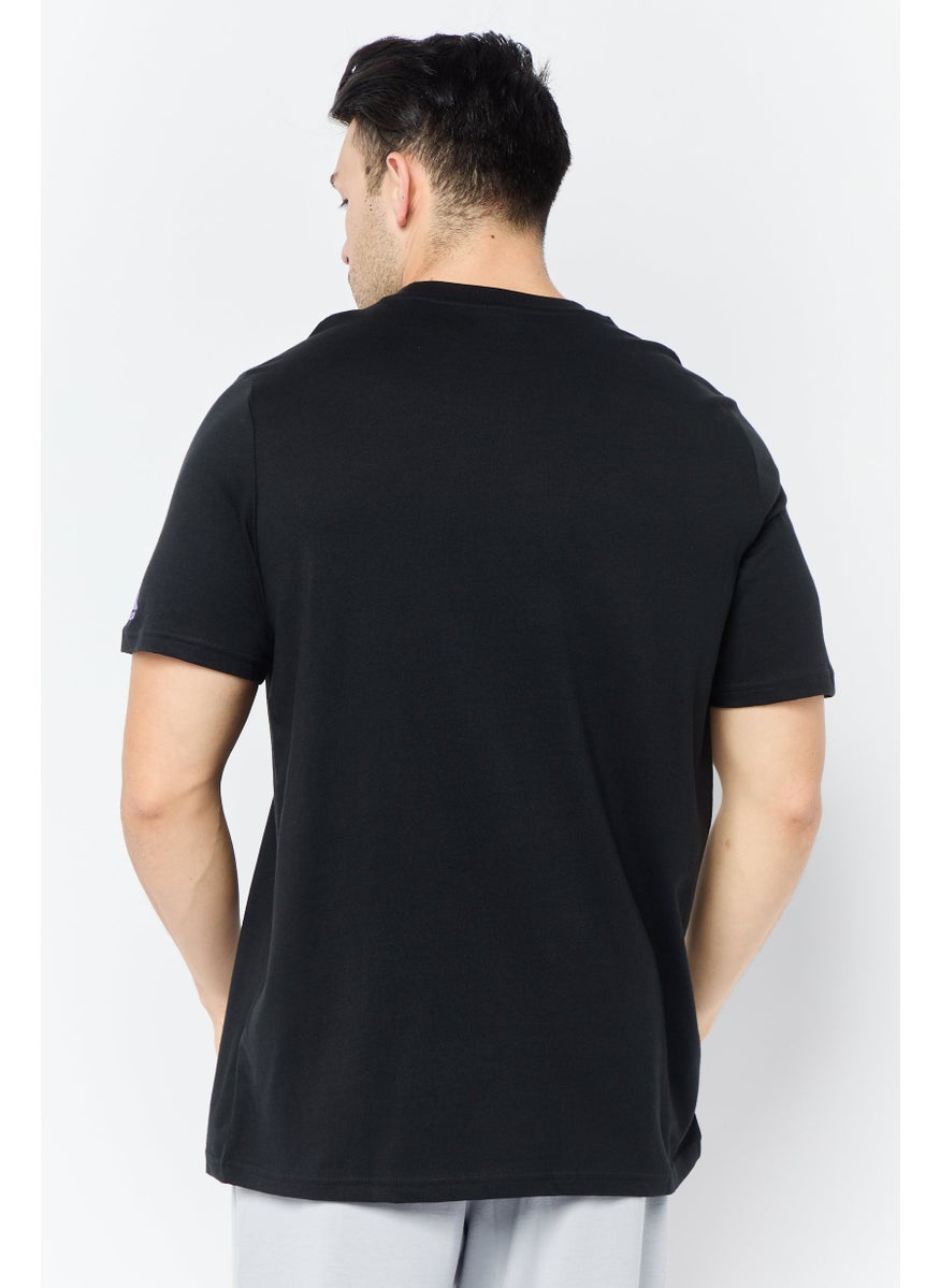 Men Sportswear Fit Short Sleeve Outdoor T Shirt, Black