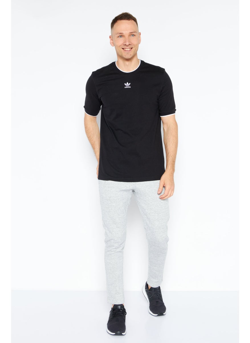 Men Sportswear Fit Short Sleeve Outdoor T-Shirt, Black