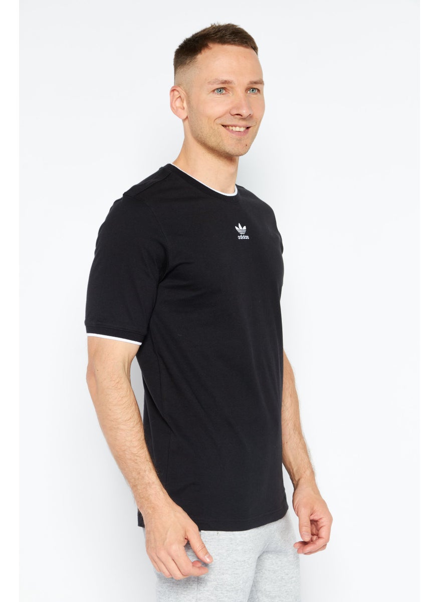 Men Sportswear Fit Short Sleeve Outdoor T-Shirt, Black