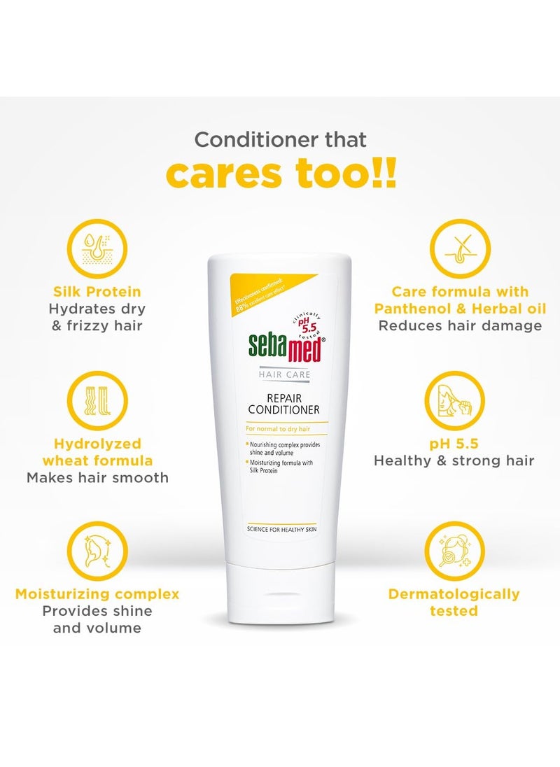 Hair Repair Conditioner | Ph5.5 I 88% 'Excellent Care' Results | Repairs Dry, Damaged Hair & Scalp | Moisturizing Formula Adds Shine & Volume Unscented, 200 Millilitre