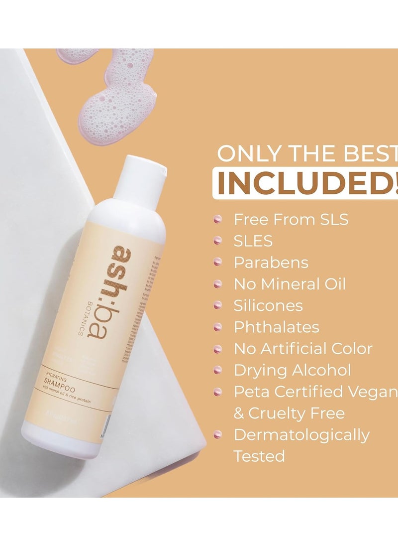 Hydrating Shampoo Straight,Wavy,Curly & Coily Hair|Curly Hair Shampoo Men & Women|Monoi Oil,Macadamia Oil,Green Tea Extract & Rice Protein|Hydrates,Balances Oil (Pack Of 1,237Ml)