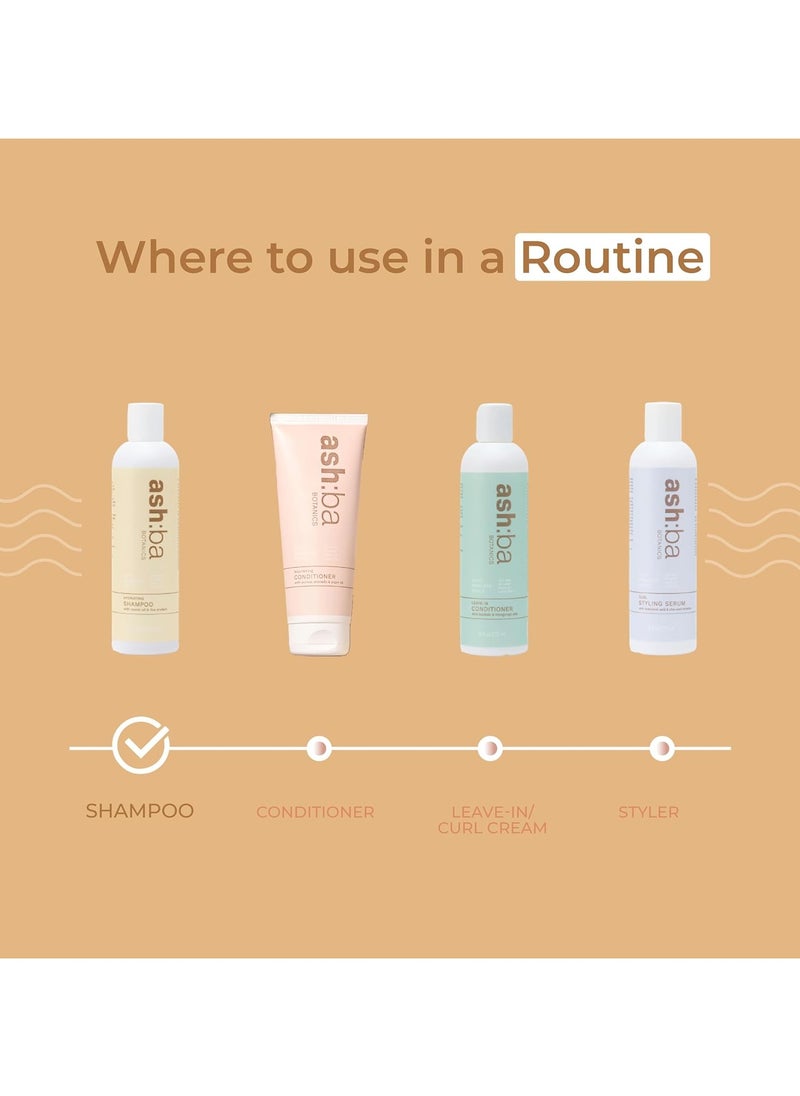 Hydrating Shampoo Straight,Wavy,Curly & Coily Hair|Curly Hair Shampoo Men & Women|Monoi Oil,Macadamia Oil,Green Tea Extract & Rice Protein|Hydrates,Balances Oil (Pack Of 1,237Ml)