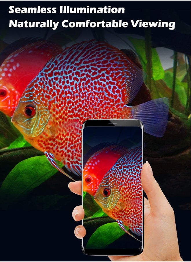 LED Aquarium Light, Full Spectrum Fish Tank Light Fresh Water Stable Extendable Brackets (20cm)