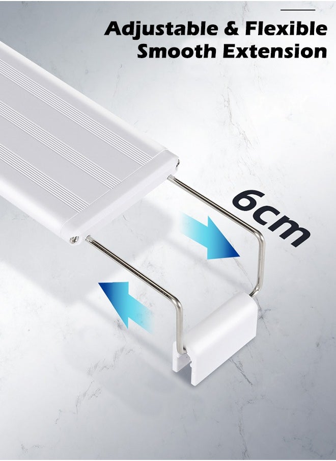 LED Aquarium Light, Full Spectrum Fish Tank Light Fresh Water Stable Extendable Brackets (20cm)