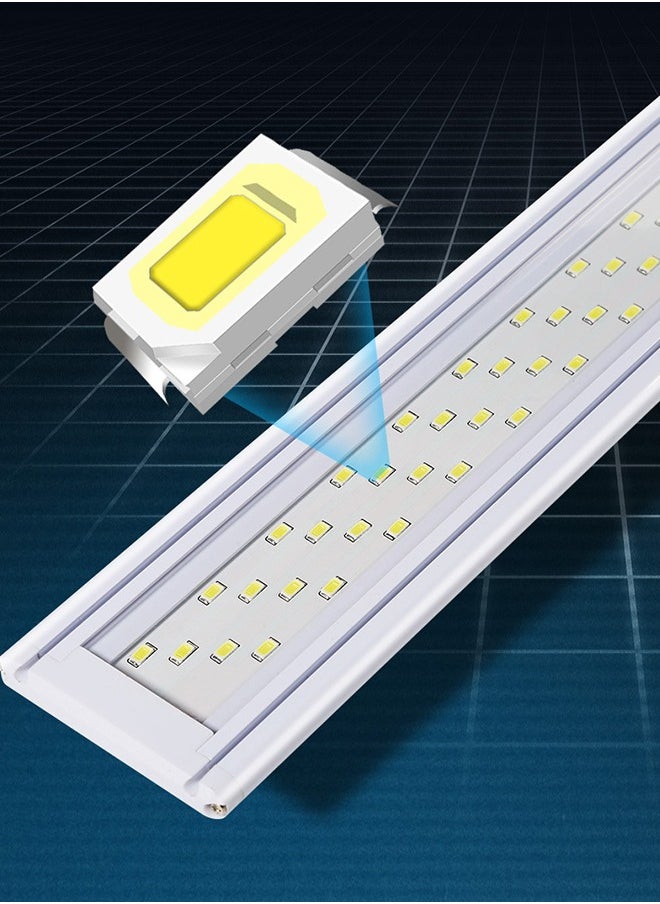 LED Aquarium Light, Full Spectrum Fish Tank Light Fresh Water Stable Extendable Brackets (20cm)