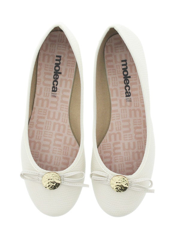 Moleca Ladies Ballerinas Off White | Made In Brazil