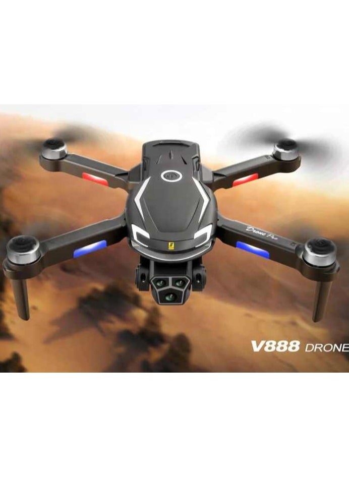 V888 Drone with 8K Ultra HD Camera -- Obstacle Avoidance, Optical Flow Positioning & Brushless Motor RC Quadcopter – Foldable Long-Range Drone with Real -Time FPV & Intelligent Flight Control